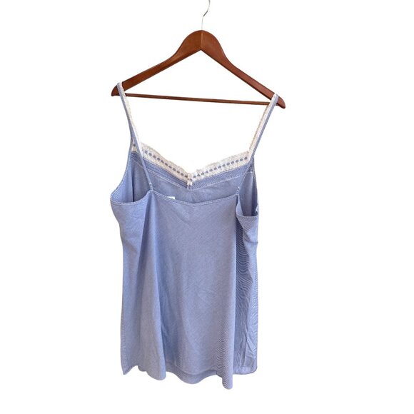 Light Blue Lace Trim Camisole Tank | Soft Girl Y2K Coquette Cottagecore Aestheti - Picture 2 of 7